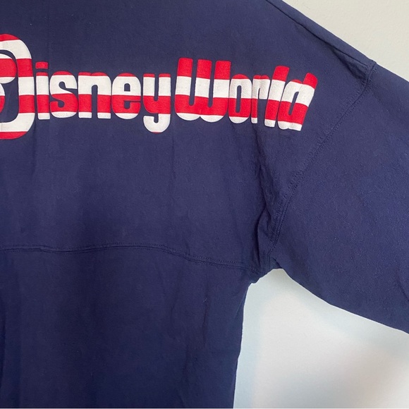 Walt Disney World Mickey Mouse Flag July 4th Spirit Jersey Red White Blue Sz XS - Picture 11 of 12